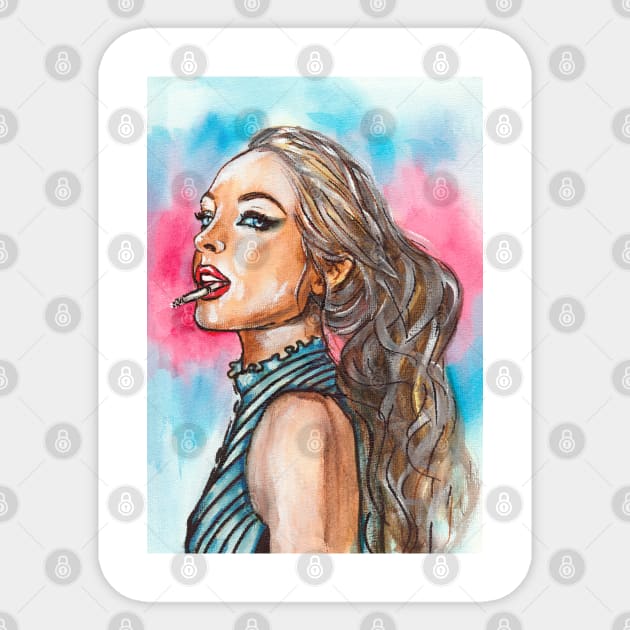 Lindsay Lohan Sticker by Svetlana Pelin